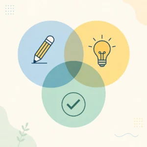 "Venn diagram illustrating how stream, aptitude, and interest overlap in choosing career options after 12th"